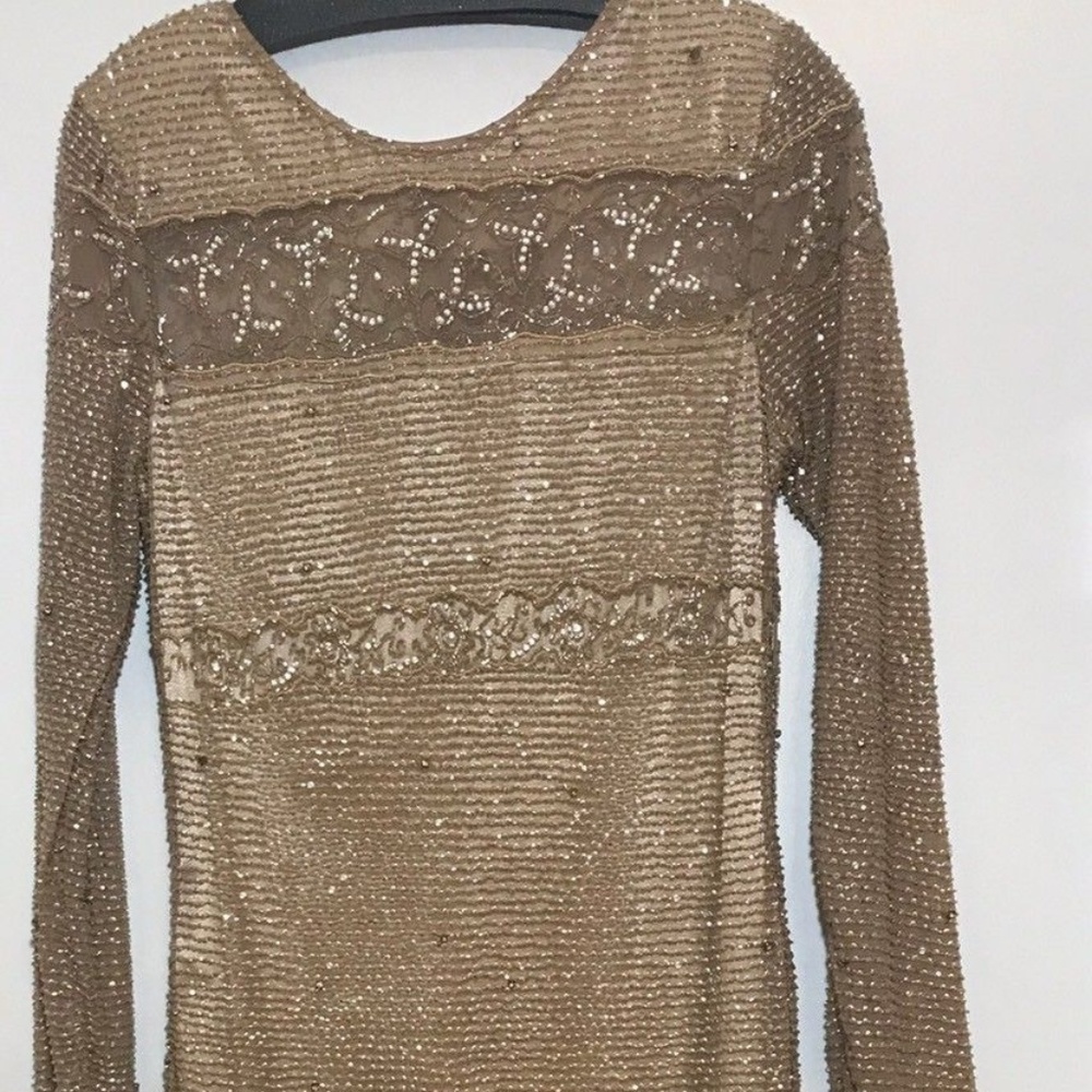 Mikael Aghal Women’s Beaded Cocktail Dress, Size 6